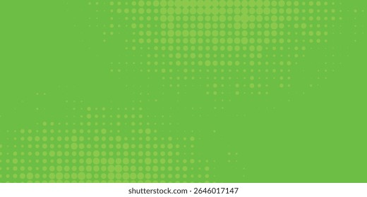 Dots halftone green color pattern gradient texture with technology digital background. vector illustration eps10