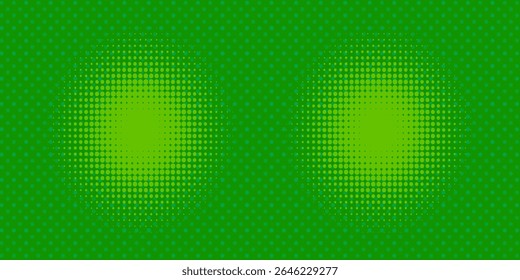Dots halftone green color pattern gradient texture with technology digital background. Dots pop art comics with nature graphic design. Vector