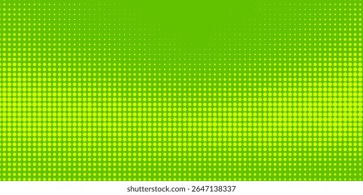 Dots halftone green color pattern gradient texture with technology digital background. Dots pop art comics with nature graphic design.