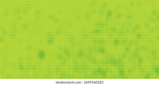 Textura de gradiente de patrón de color verde semitono de puntos con tecnología de fondo digital. Cómics de arte pop de puntos con Diseño gráfico de naturaleza EPS 10