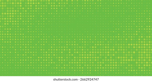 Pontos de meio-tom verde cor padrão textura gradiente com tecnologia digital fundo. Pontos pop art quadrinhos com design gráfico natureza. moderno pontilhado