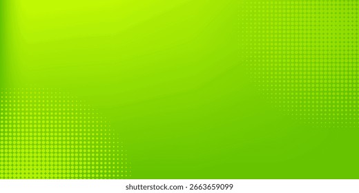 Pontos de meio-tom verde cor padrão textura gradiente com tecnologia digital fundo. Pontos pop art quadrinhos com design gráfico da natureza.