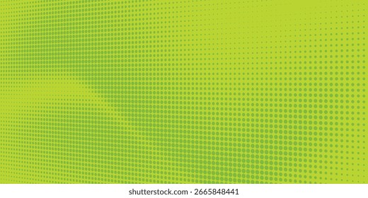 Textura de gradiente de patrón de color verde semitono de puntos con tecnología de fondo digital. Cómics de arte pop de puntos con Diseño gráfico de naturaleza EPS 10