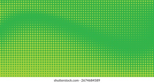 Dots halftone green color pattern gradient texture with technology digital background. Dots pop art comics with nature graphic design. eps 10
