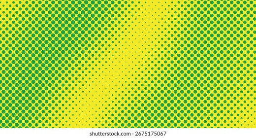 Pontos de meio-tom verde cor padrão textura gradiente com tecnologia digital fundo. Pontos pop art quadrinhos com design gráfico da natureza