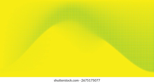 Dots halftone green color pattern gradient texture with technology digital background. Dots pop art comics with nature graphic design
