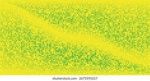 Dots halftone green color pattern gradient texture with technology digital background. Dots pop art comics with nature graphic design