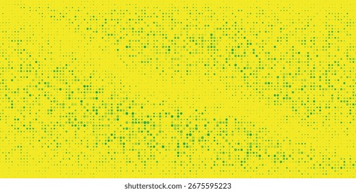 Textura de gradiente de patrón de color verde semitono de puntos con tecnología de fondo digital. Cómics de arte pop con Diseño gráfico de la naturaleza