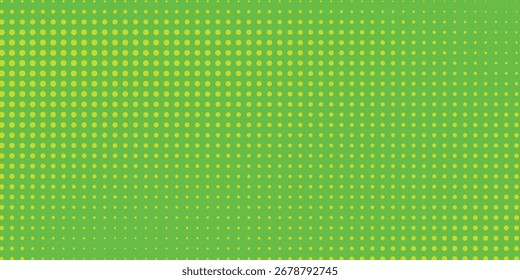 Textura de gradiente de patrón de color verde semitono de puntos con tecnología de fondo digital. Cómics de arte pop de puntos con fondo moderno de Diseño gráfico de naturaleza