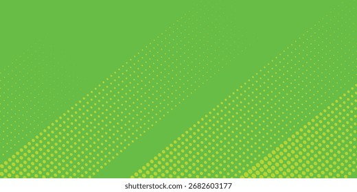 Textura de gradiente de patrón de color verde semitono de puntos con tecnología de fondo digital. Cómics de arte pop de puntos. Ilustración vectorial eps10