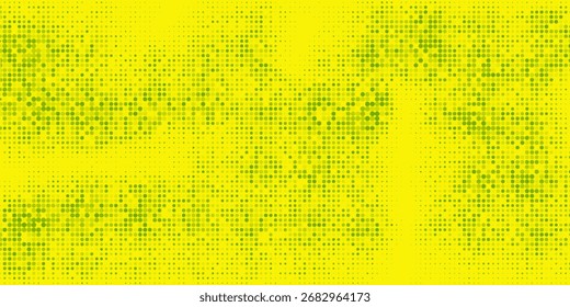 Textura de gradiente de patrón de color verde semitono de puntos con tecnología de fondo digital. Cómics de arte pop con Diseño gráfico de la naturaleza