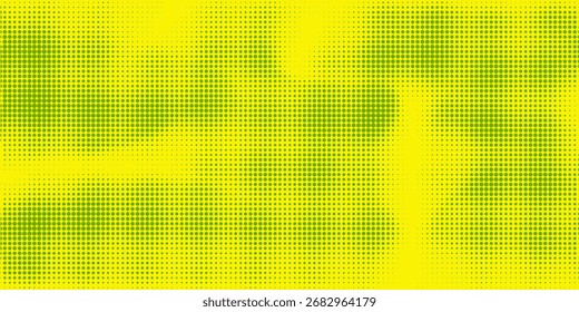 Textura de gradiente de patrón de color verde semitono de puntos con tecnología de fondo digital. Cómics de arte pop con Diseño gráfico de la naturaleza