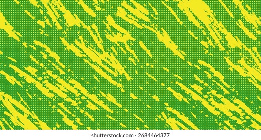 Dots Halbton grüne Farbe Muster Farbverlauf Textur mit Technologie digitalen Hintergrund. Dots Pop Art Comics mit Naturgrafik-Design