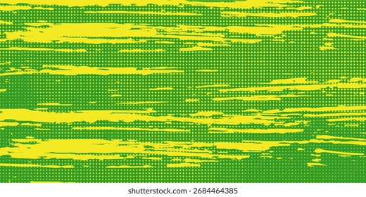 Pontos de meio-tom verde cor padrão textura gradiente com tecnologia digital fundo. Pontos pop art quadrinhos com design gráfico da natureza