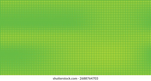 Dots halftone green color pattern gradient texture with technology digital background. Dots pop art comics with nature graphic design.