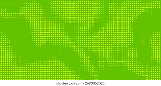 Dots Halbton grüne Farbe Muster Farbverlauf Textur mit Technologie digitalen Hintergrund. Dots Pop Art Comics mit Natur Grafik-Design.