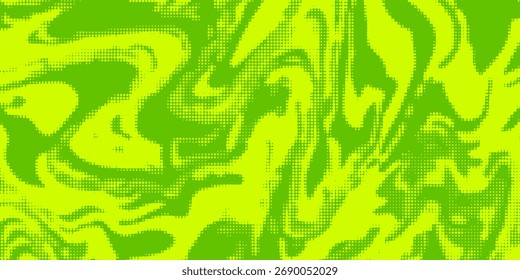 Dots halftone green color pattern gradient texture with technology digital background. Dots pop art comics with nature graphic design.