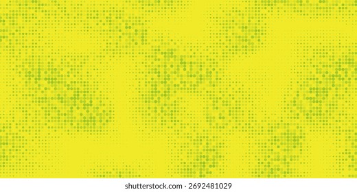 Textura de gradiente de patrón de color verde semitono de puntos con tecnología de fondo digital. Cómics de arte pop con Diseño gráfico de la naturaleza
