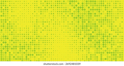Dots halftone green color pattern gradient texture with technology digital background. Dots pop art comics with nature graphic design