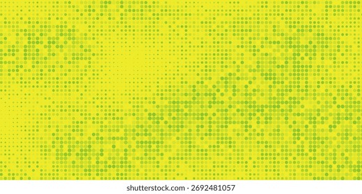 Dots halftone green color pattern gradient texture with technology digital background. Dots pop art comics with nature graphic design
