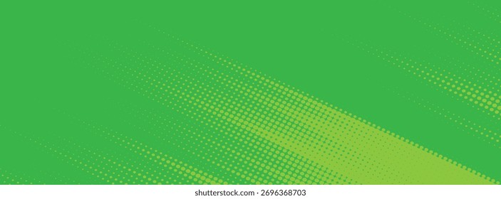Textura de gradiente de patrón de color verde semitono de puntos con tecnología de fondo digital. Cómics de arte pop con Diseño gráfico de la naturaleza
