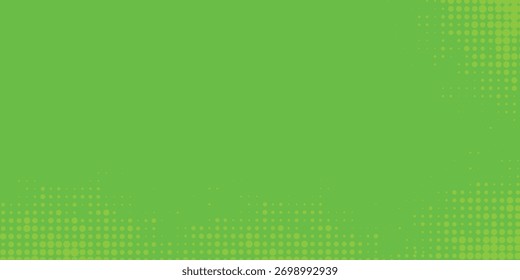 Textura de gradiente de patrón de color verde semitono de puntos con tecnología de fondo digital. Cómics de arte pop de puntos con Diseño gráfico de naturaleza. Vector eps10