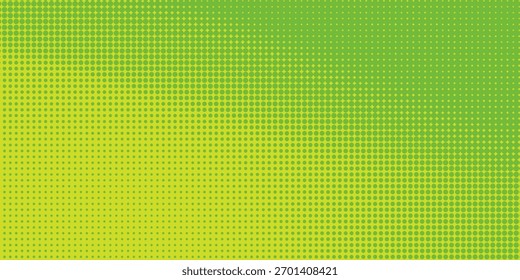 Pontos de meio-tom verde cor padrão textura gradiente com tecnologia digital fundo. Pontos pop art quadrinhos com design gráfico da natureza