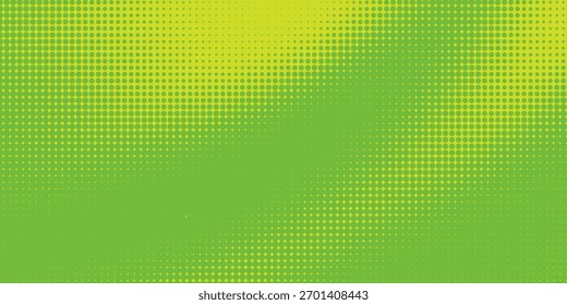 Dots halftone green color pattern gradient texture with technology digital background. Dots pop art comics with nature graphic design