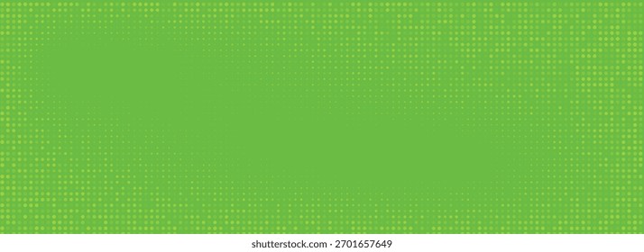 Pontos de meio-tom verde cor padrão textura gradiente com tecnologia digital fundo. Pontos pop art quadrinhos com design gráfico da natureza. Ilustração vetorial