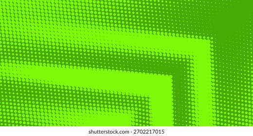 Dots halftone green color pattern gradient texture with technology digital background. Dots pop art comics with nature graphic design.