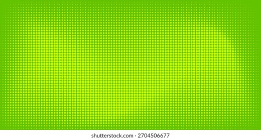 Textura de gradiente de patrón de color verde semitono de puntos con tecnología de fondo digital. Cómics de arte pop de puntos con Diseño gráfico de naturaleza.
