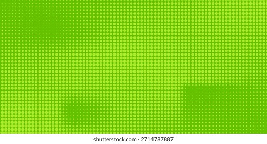 Dots halftone green color pattern gradient texture with technology digital background. Dots pop art comics with nature