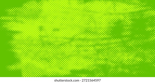 Pontos de meio-tom verde cor padrão textura gradiente com tecnologia digital fundo. Pontos pop art quadrinhos com design gráfico da natureza.