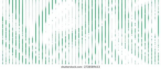 Textura de gradiente de patrón de color verde semitono de puntos con tecnología de fondo digital.
