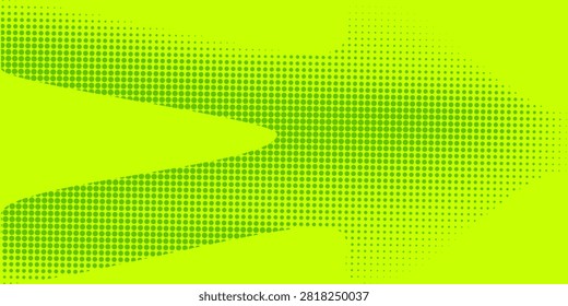 Dots halftone green color pattern gradient texture with technology digital background. Dots pop art comics with nature graphic design.