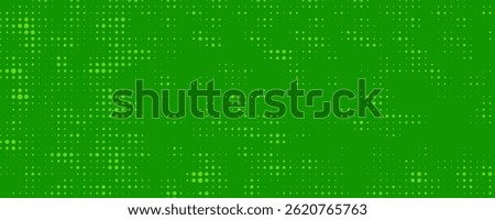 Dots halftone green color pattern gradient texture with technology digital background. Dots pop art comics with nature graphic design.