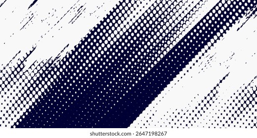 Dots halftone grunge white and blue color pattern gradient grunge texture background. Dots pop art comics sport style simple art modern good