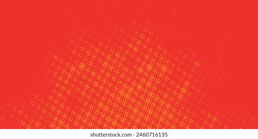 Dots halftone orange color pattern gradient texture with technology digital background. Dots pop art comics with summer background eps 10