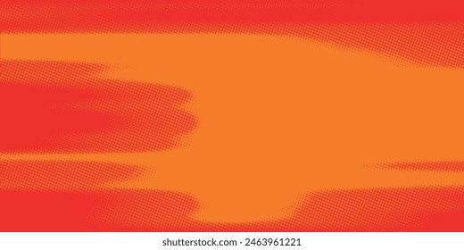 Dots halftone orange color pattern gradient texture with technology digital background. Dots pop art comics with summer background.	