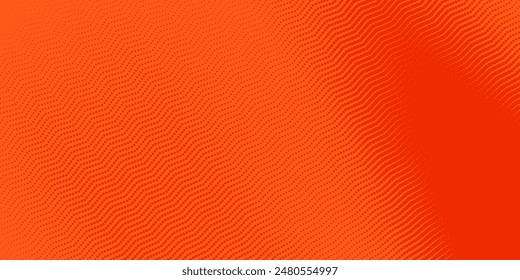 Dots halftone orange color pattern gradient texture with technology digital background. Dots pop art comics with summer background.