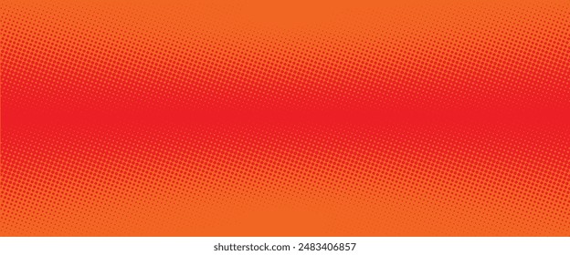 Dots halftone orange color pattern gradient texture with technology digital background. Dots pop art comics with summer background eps 10