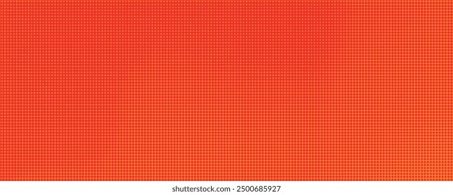 Textura de gradiente de patrón de color naranja semitono de puntos con tecnología de fondo digital. Cómics de arte pop de puntos con fondo de verano.