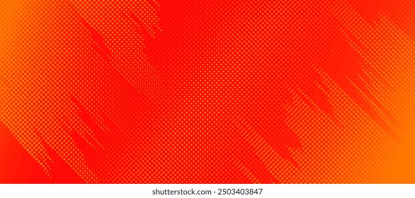 Dots halftone orange color pattern gradient texture with technology digital background. Dots pop art comics with sport style background.