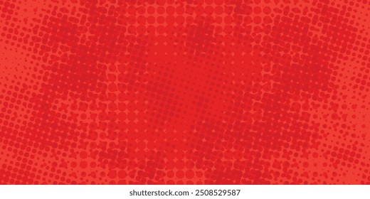 Dots halftone orange color pattern gradient texture with technology digital background. vector comic book