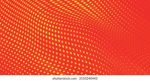 Dots Halbton orange Farbmuster Farbverlauf Textur mit Technologie digitalen Hintergrund. Vektorgrafik