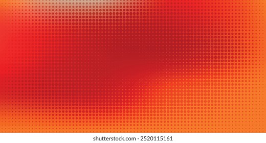 Dots halftone orange color pattern gradient texture with technology digital background. Dots pop art comics with summer background.