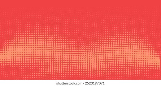 Dots halftone orange color pattern gradient texture with technology digital background. Dots pop art comics with summer background.