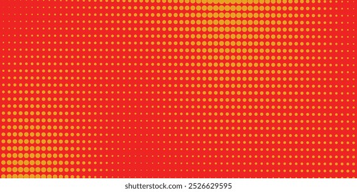 Dots halftone orange color pattern gradient texture with technology digital background. Dots pop art comics with summer background.