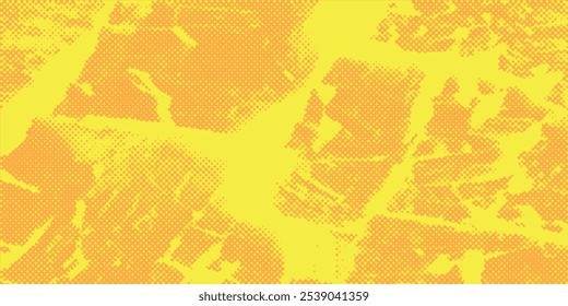 Dots halftone orange color pattern gradient texture with technology digital background. Dots pop art comics with summer background. eps 10