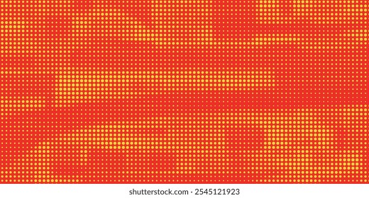 Dots halftone orange color pattern gradient texture with technology digital background. Dots pop art comics with summer background eps 10	